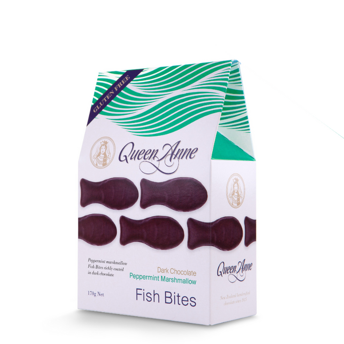 Dark Chocolate Peppermint Marshmallow Fish Bites - 170g