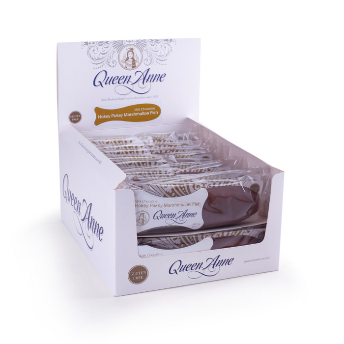 PARTY BOX - x24 50g Milk Chocolate Hokey Pokey Marshmallow Fish