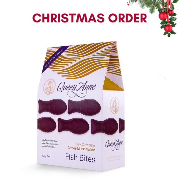 XMAS ORDER - Dark Chocolate Coffee Marshmallow Fish Bites - 170g