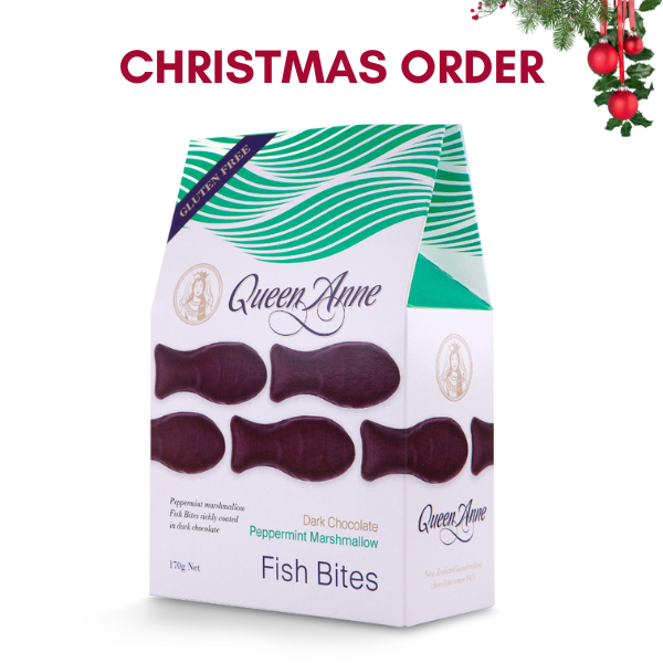 XMAS ORDER - Dark Chocolate Peppermint Marshmallow Fish Bites - 170g