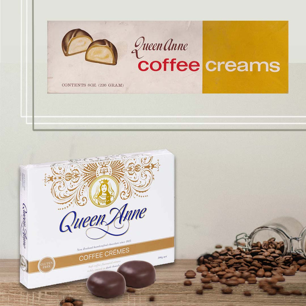 Our Queen Anne Dark Chocolate Coffee Cremes have been around forever