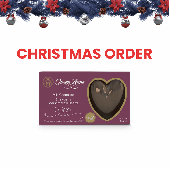 XMAS ORDER - Milk Chocolate Strawberry Marshmallow Hearts 100g