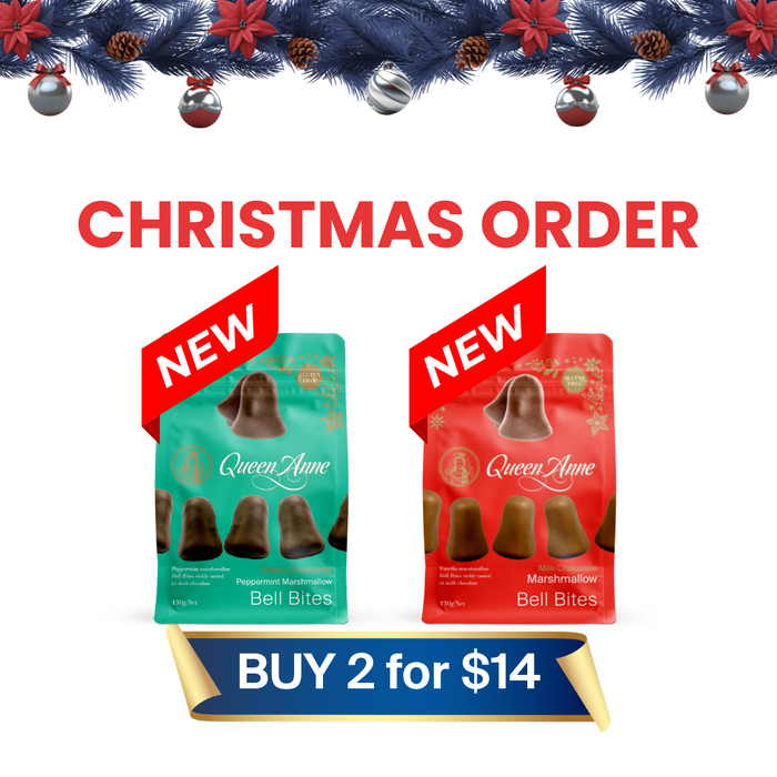 XMAS ORDER - NEW Christmas Marshmallow Bell Bites 130g
