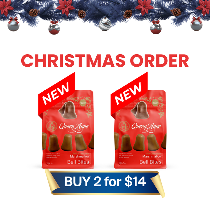 XMAS ORDER - NEW Christmas Marshmallow Bell Bites 130g