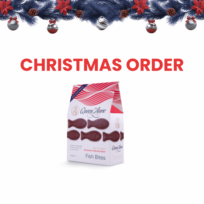 XMAS ORDER - Milk Chocolate Strawberry Marshmallow Fish Bites - 170g