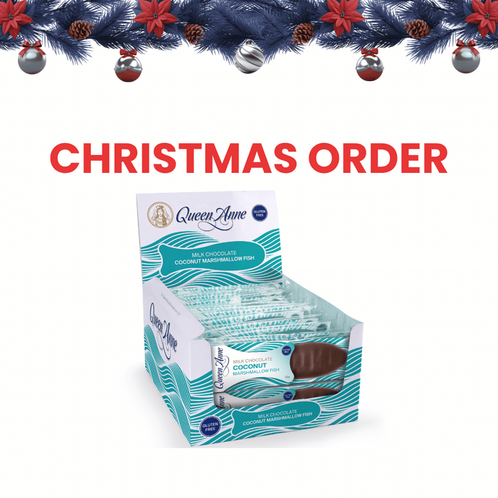 XMAS ORDER - PARTY BOX - x24 50g Milk Chocolate Coconut Marshmallow Fish