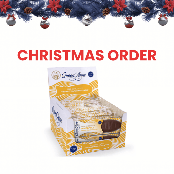 XMAS ORDER - PARTY BOX - x24 50g Milk Chocolate Pineapple Marshmallow Fish