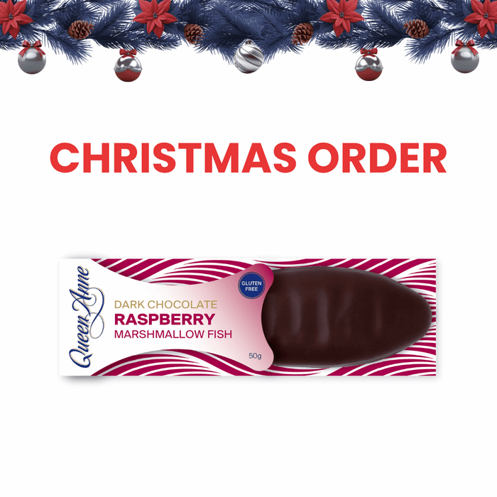 XMAS ORDER - Dark Chocolate Raspberry Marshmallow Fish 50g