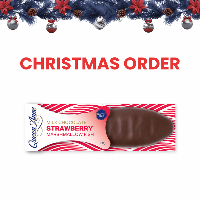 XMAS ORDER - Milk Chocolate Strawberry Marshmallow Fish 50g