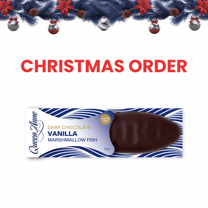 XMAS ORDER - Dark Chocolate Vanilla Marshmallow Fish - 50g