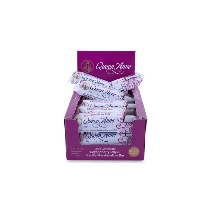 PARTY BOX - x18 55g Dark Chocolate Boysenberry Jelly & Marshmallow Bars