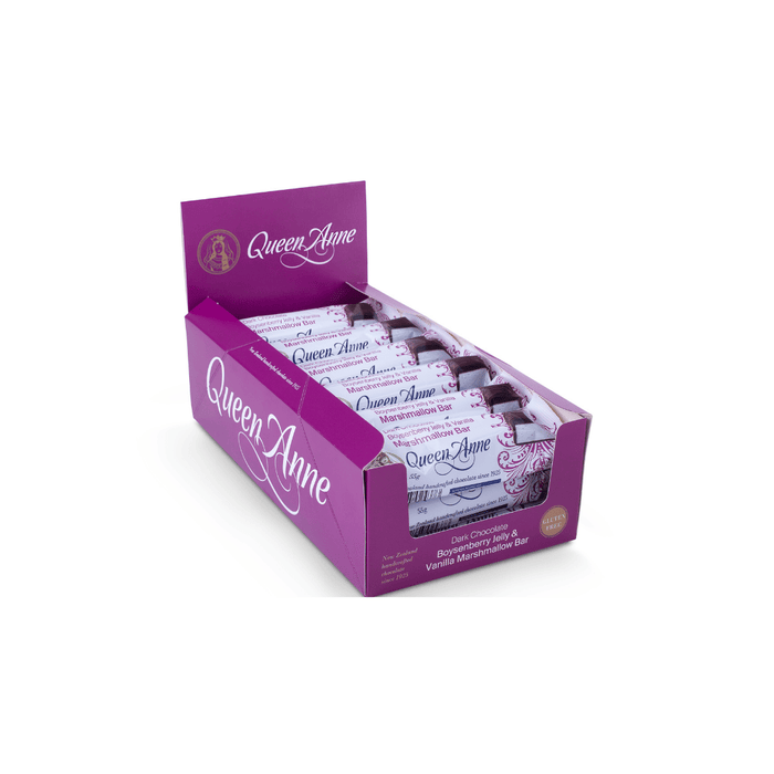PARTY BOX - x18 55g Dark Chocolate Boysenberry Jelly & Marshmallow Bars
