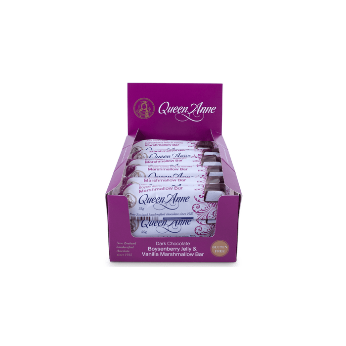 PARTY BOX - x18 55g Dark Chocolate Boysenberry Jelly & Marshmallow Bars