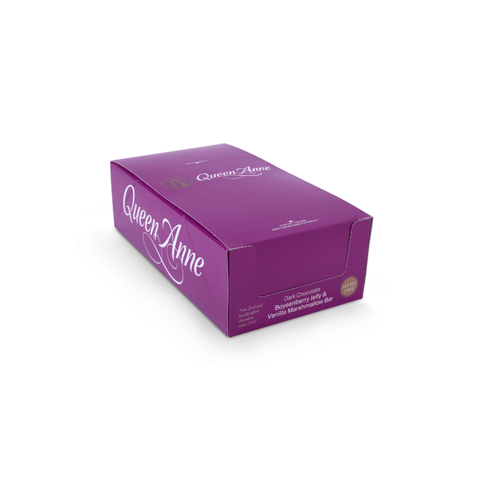 PARTY BOX - x18 55g Dark Chocolate Boysenberry Jelly & Marshmallow Bars