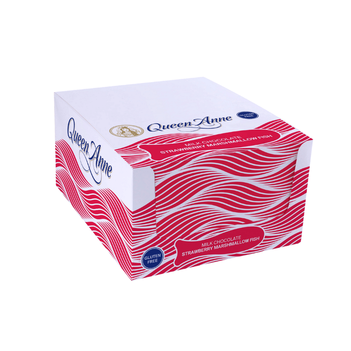 PARTY BOX - x24 50g Milk Chocolate Strawberry Marshmallow Fish