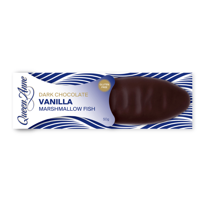 Dark Chocolate Vanilla Marshmallow Fish - 50g