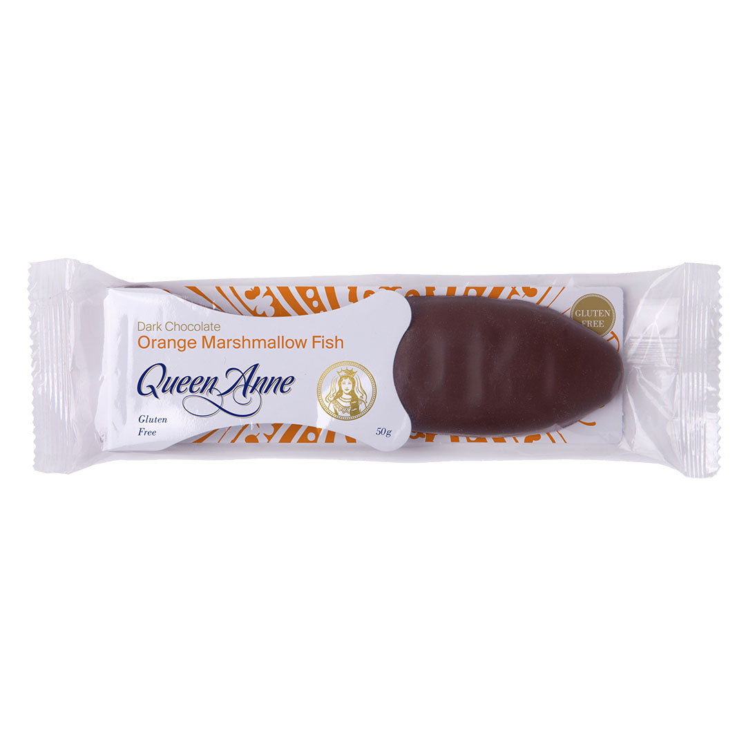 Dark Chocolate Orange Marshmallow Fish 50g — Queen Anne Chocolates